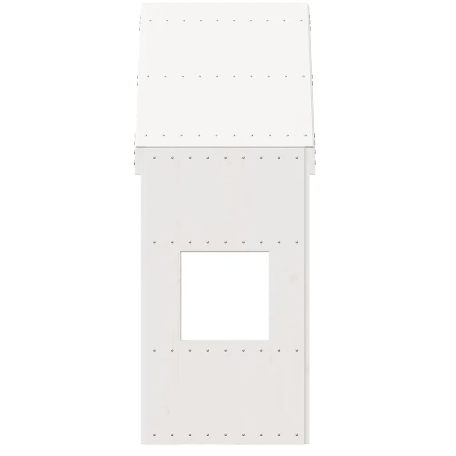 Toit de lit pour enfants blanc 55x99x139,5cm bois de pin massif - 4