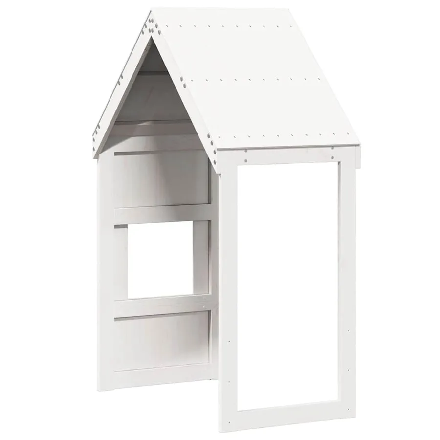 Toit de lit pour enfants blanc 55x99x139,5cm bois de pin massif - 6