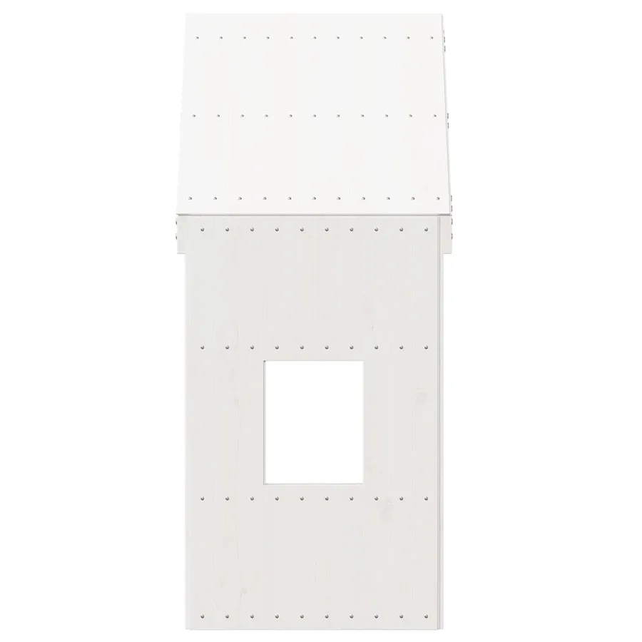 Toit de lit pour enfants blanc 60x89x134,5cm bois de pin massif - 4