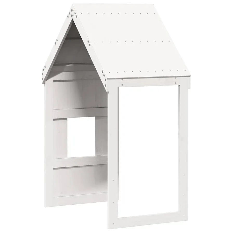Toit de lit pour enfants blanc 60x89x134,5cm bois de pin massif - 6