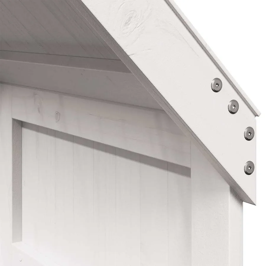 Toit de lit pour enfants blanc 60x89x134,5cm bois de pin massif - 7