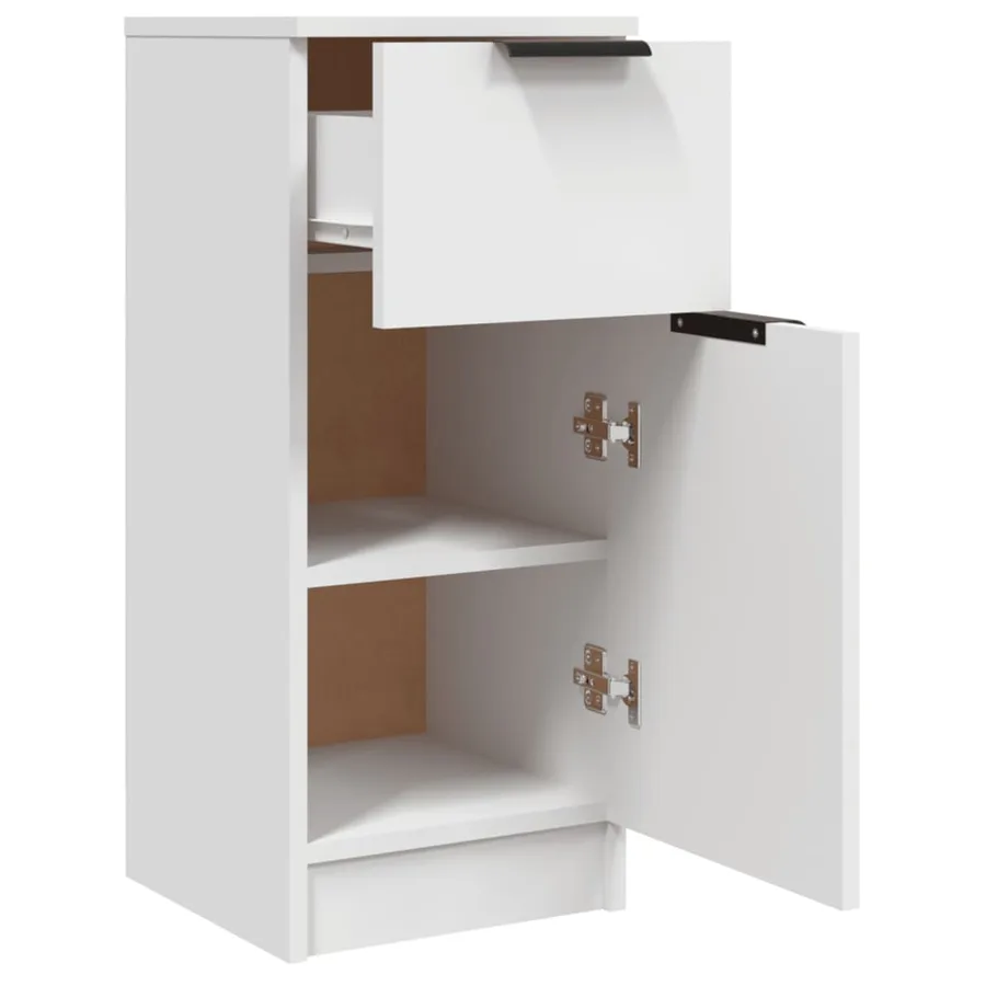 Buffets 2 pcs blanc 30x30x70 cm bois d'ingénierie - 6