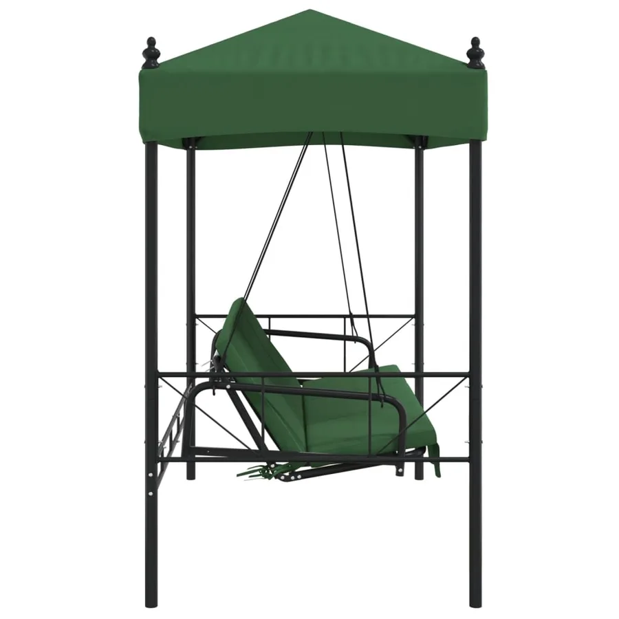 Balancelle de jardin avec auvent vert acier - 6