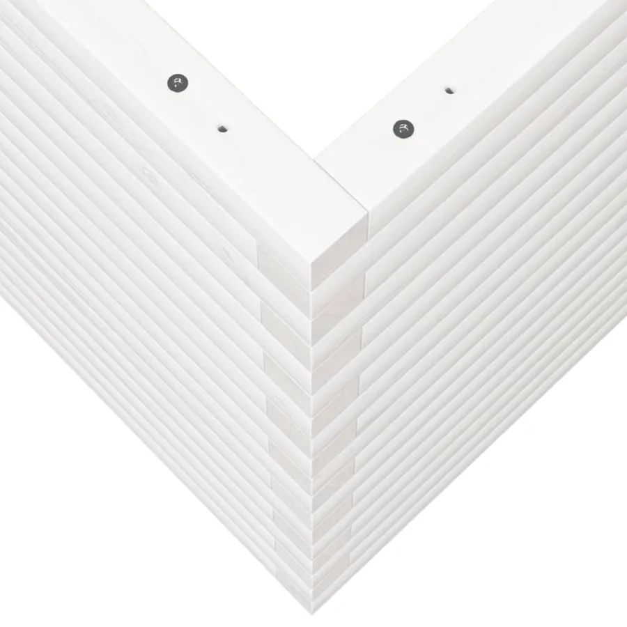Jardinière blanc 60x60x68,5 cm bois de pin massif - 8