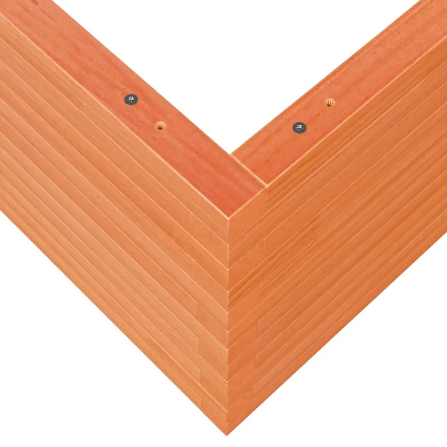 Jardinière cire marron 90x90x46 cm bois de pin massif - 8
