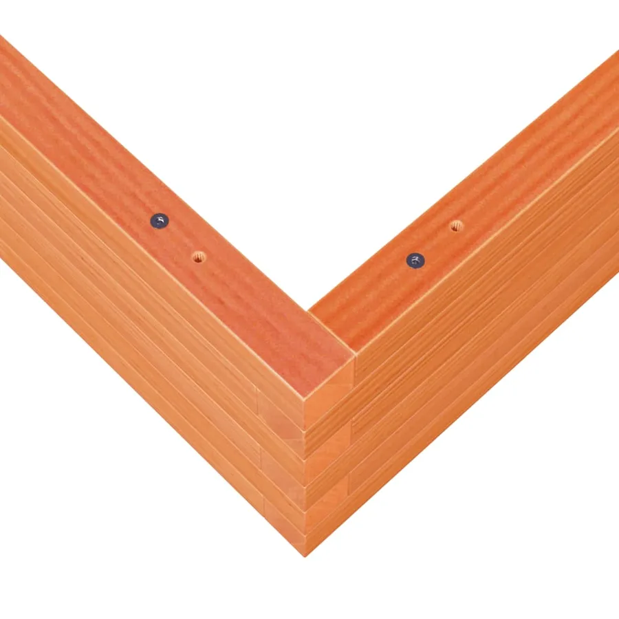 Jardinière cire marron 110x110x23 cm bois de pin massif - 8