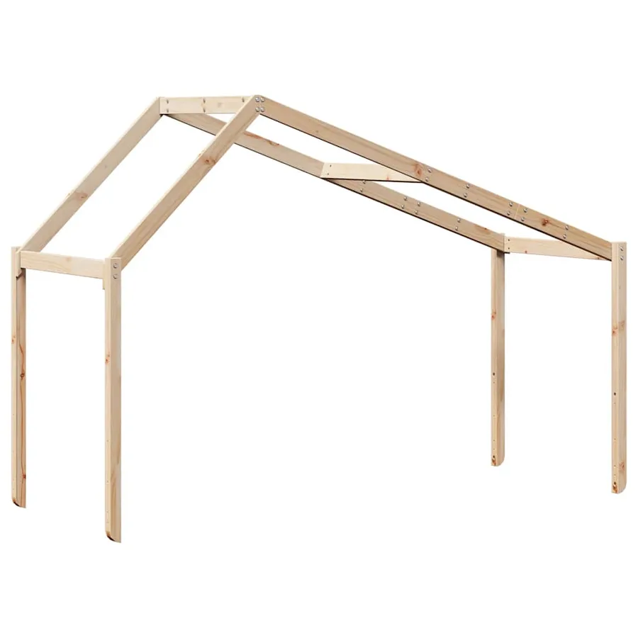 Toit de lit pour enfants 203x80,5x142 cm bois de pin massif - 6