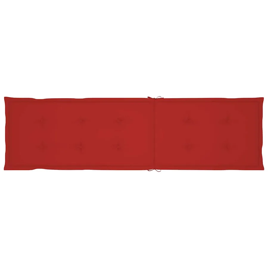 Chaise longue d'extérieur repose-pied et coussin Acacia solide - 8