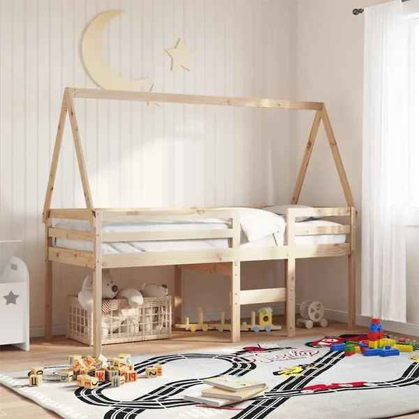 Toit de lit pour enfants 199x80,5x88 cm bois de pin massif