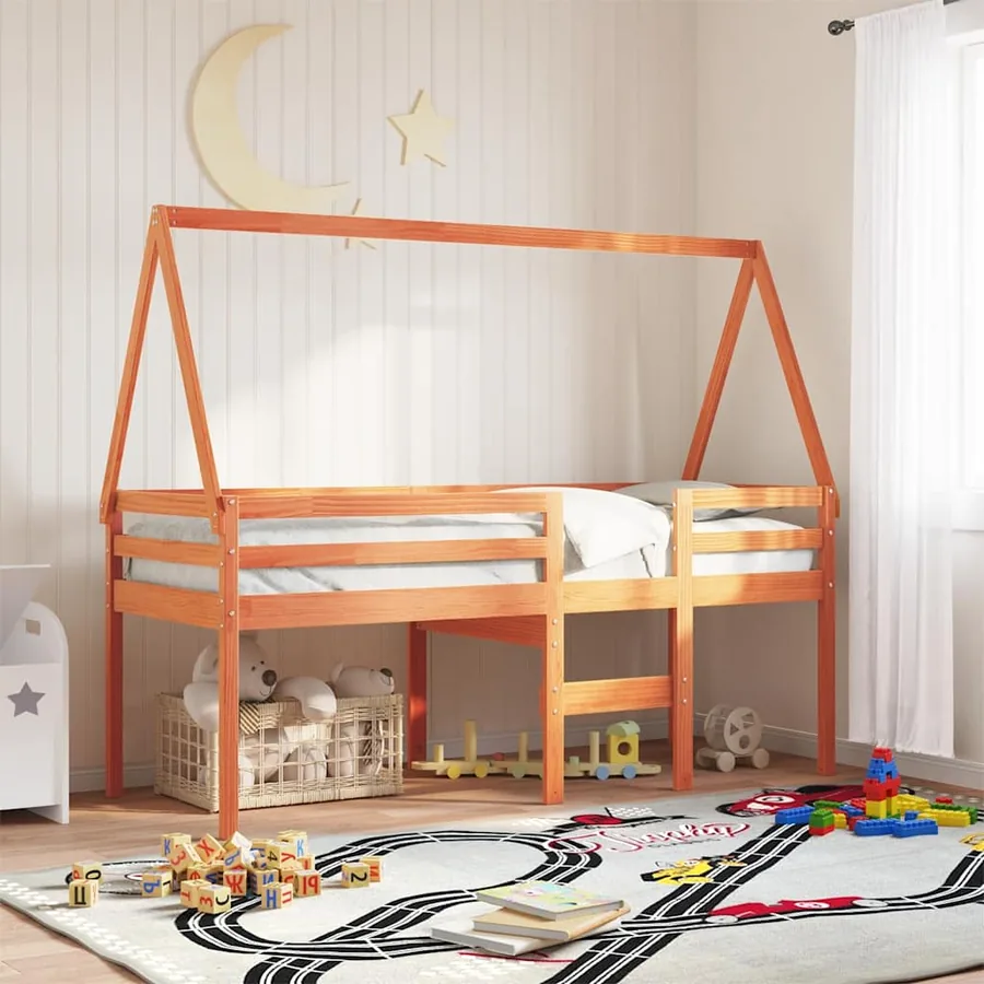 Toit de lit pour enfants 199x80,5x88 cm bois de pin massif