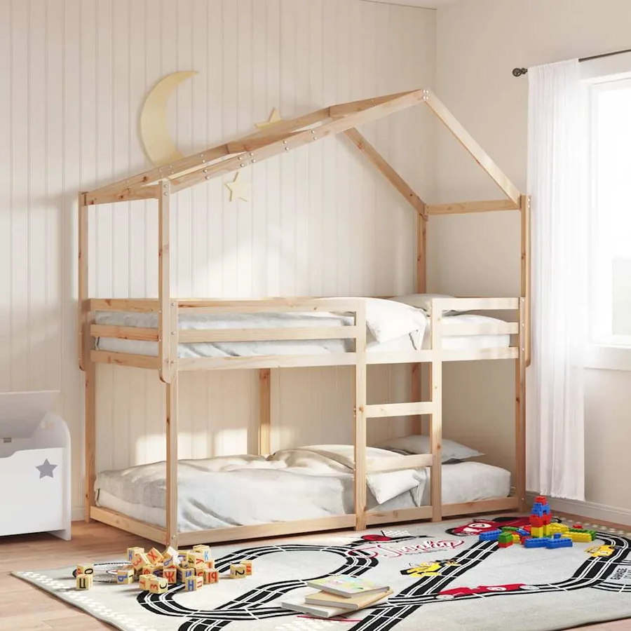 Toit de lit pour enfants 213x95,5x144,5 cm bois de pin massif