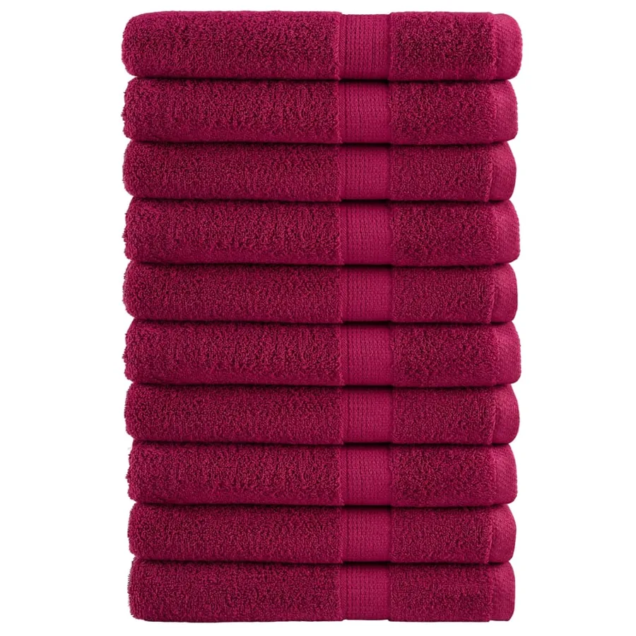 Serviettes de sauna de qualité supérieure SOLUND 10pcs bordeaux