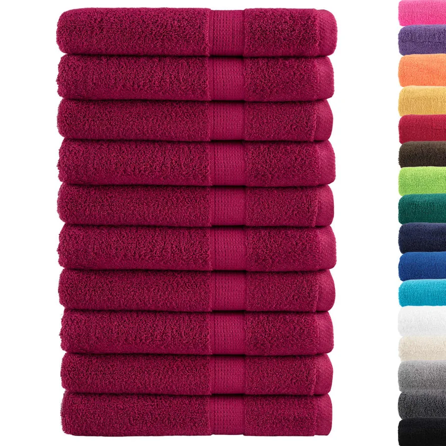 Serviettes de sauna de qualité supérieure SOLUND 10pcs bordeaux - 2