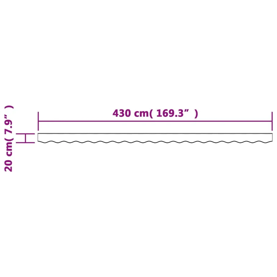 Tissu de remplacement de cantonnière d’auvent rayure marron - 6