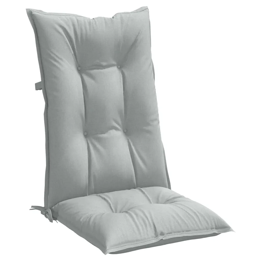 Coussins de chaise à dossier haut lot de 6 gris clair mélangé - 5