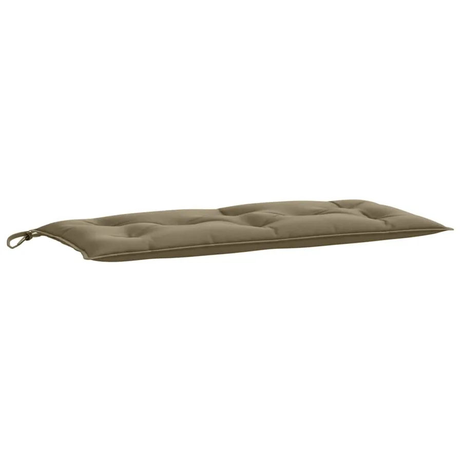 Coussins de banc de jardin lot de 2 taupe mélangé tissu - 5