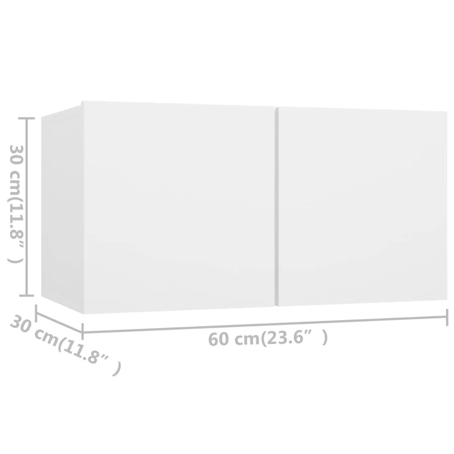 Ensemble de meuble TV 6 pcs Blanc Bois d'ingénierie - 7