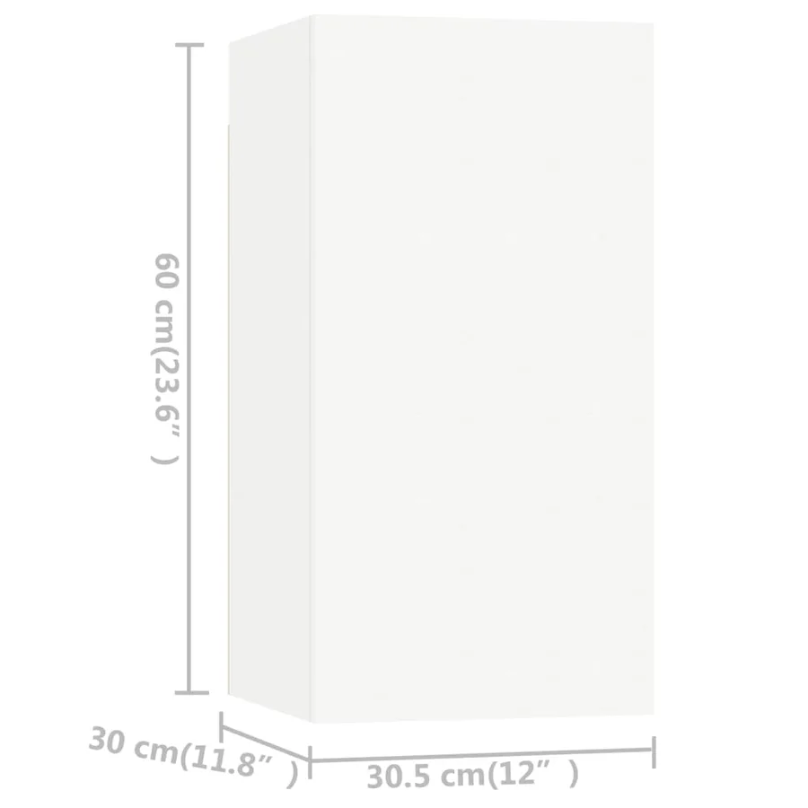 Ensemble de meuble TV 6 pcs Blanc Bois d'ingénierie - 9