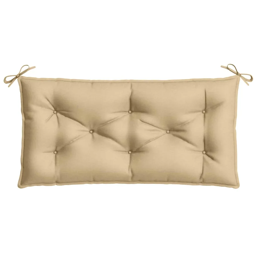 Coussins de banc de jardin lot de 2 beige mélangé tissu - 6