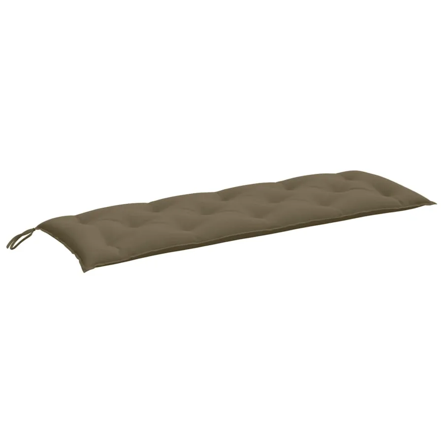 Coussin de banc de jardin taupe mélangé 150x50x7 cm tissu - 2