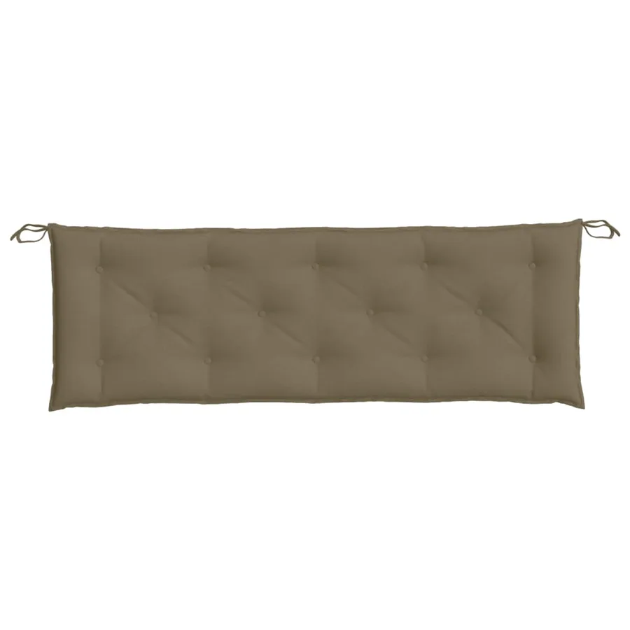 Coussin de banc de jardin taupe mélangé 150x50x7 cm tissu - 4