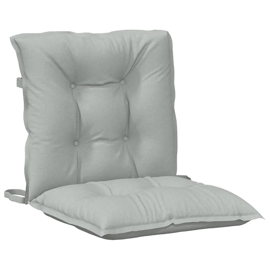 Coussins de chaise à dossier bas lot de 6 gris clair mélangé - 5