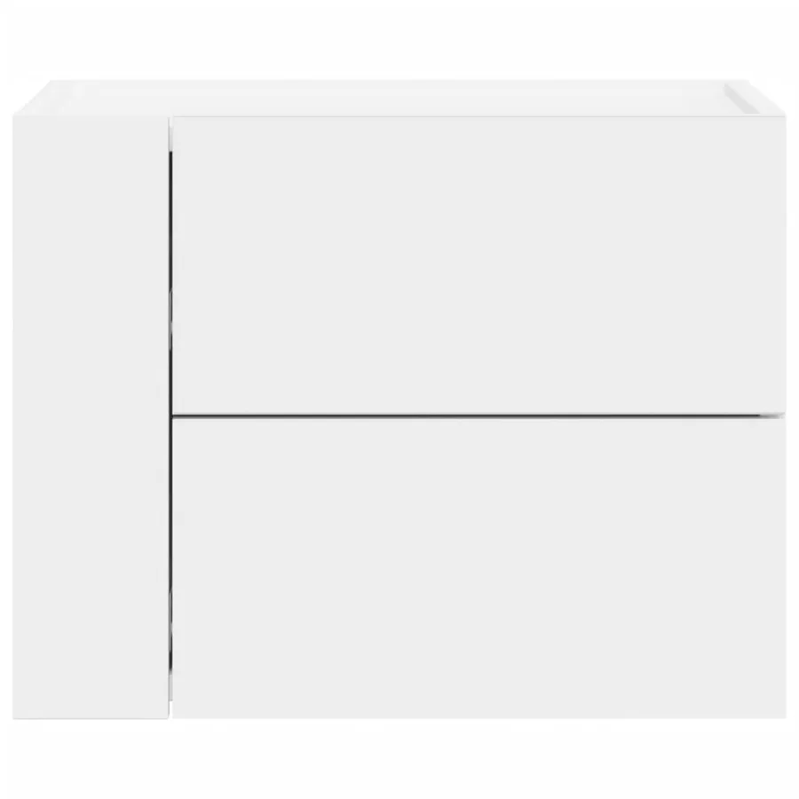 Tables de chevet murales 2 pcs blanc 45x30x35 cm - 4