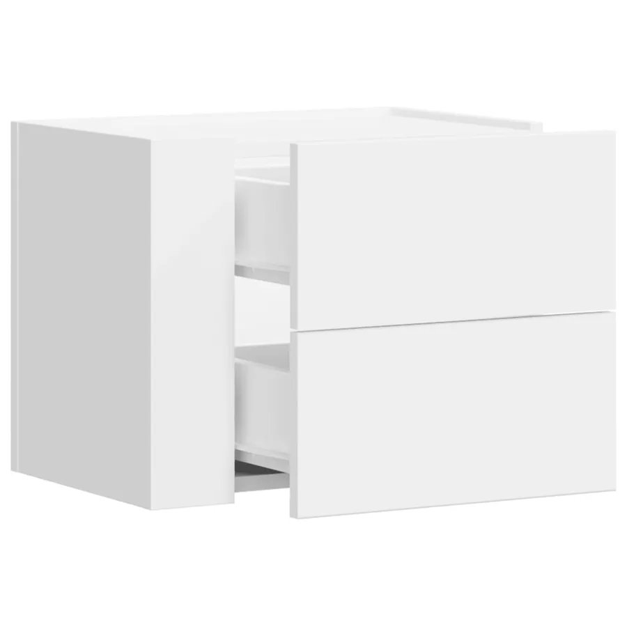 Tables de chevet murales 2 pcs blanc 45x30x35 cm - 8