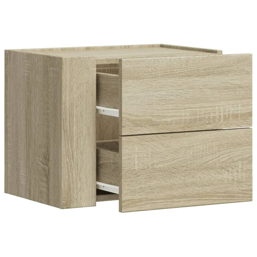 Tables de chevet murales 2 pcs chêne sonoma 45x30x35 cm - 8