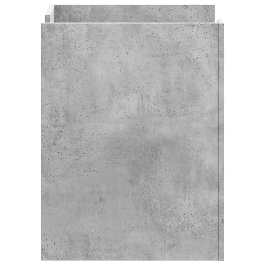Table de chevet gris béton 45x50x65 cm bois d'ingénierie - 5