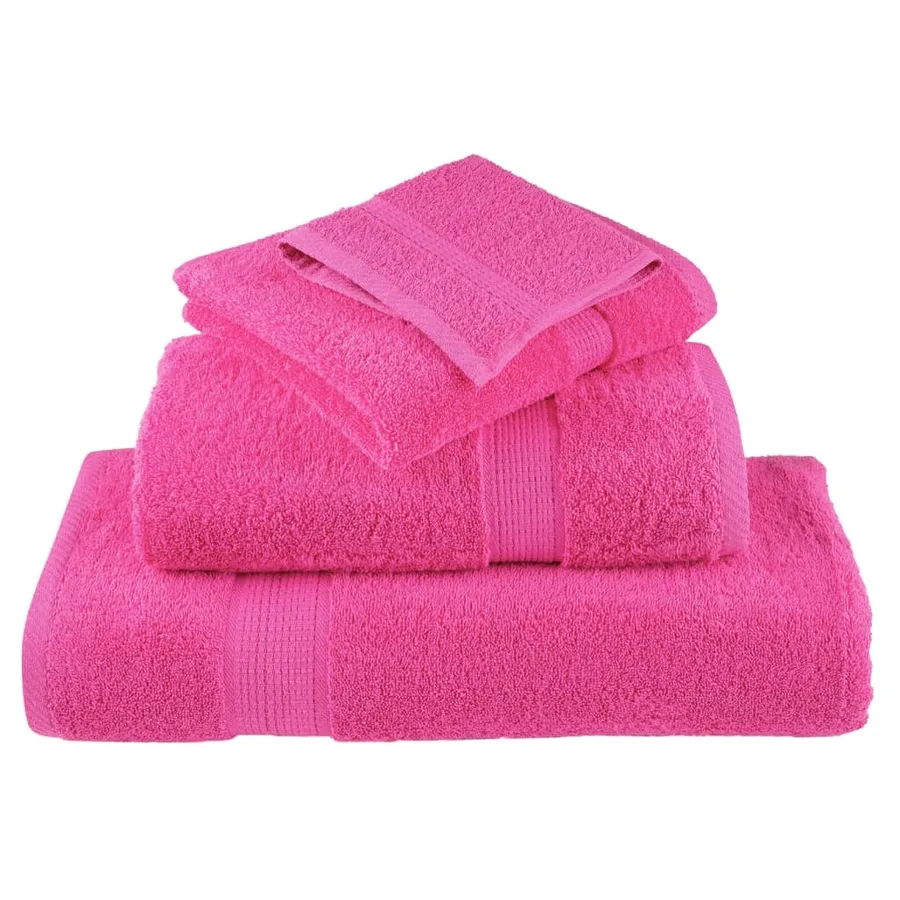 Serviettes de douche de qualité supérieure SOLUND 10 pcs rose - 4