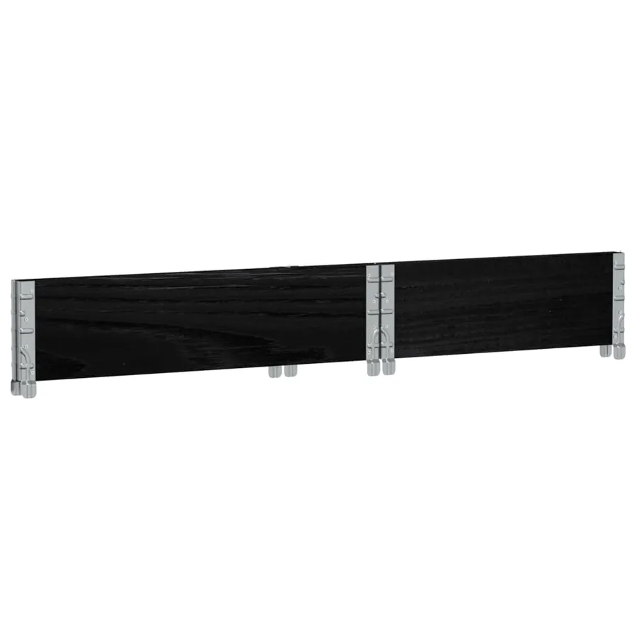 Jardinière noir 80x60 cm bois massif de pin - 6