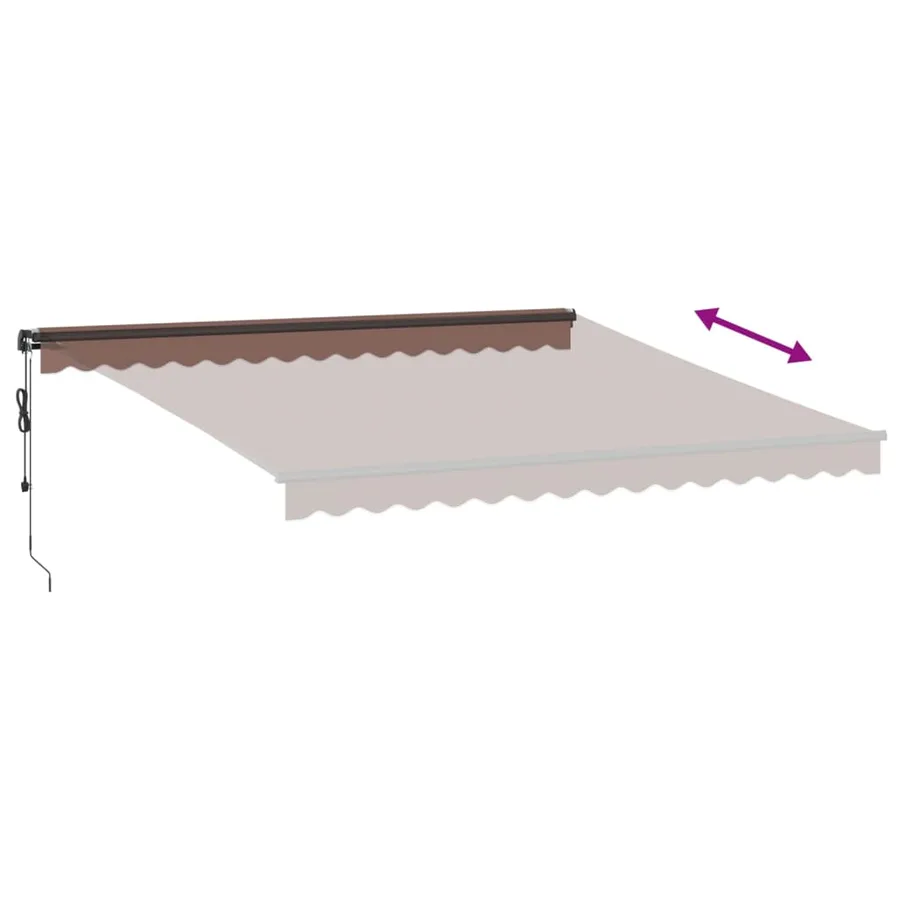 Auvent rétractable automatique marron 400x350 cm - 5