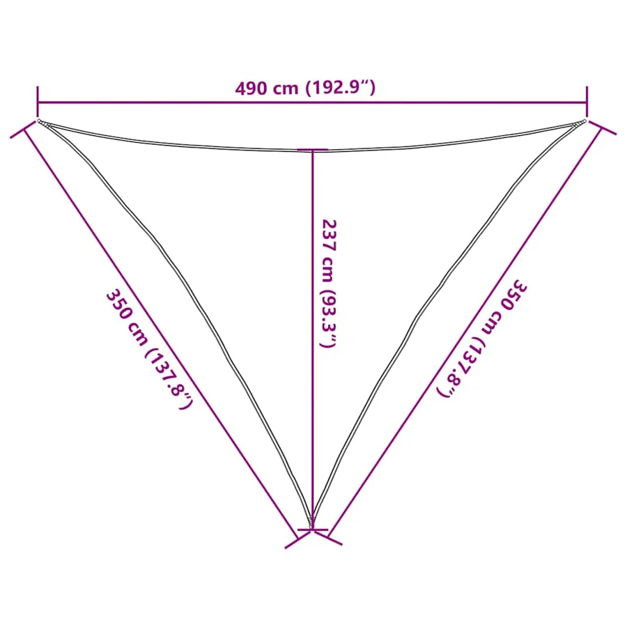 Voile d'ombrage 160 g/m² Bleu 3,5x3,5x4,9 m PEHD - 10