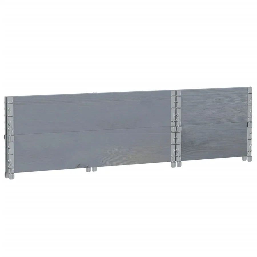 Jardinière gris 100x50 cm bois massif de pin - 6