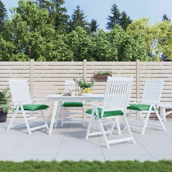 Coussins de chaise lot de 4 vert 50x50x7 cm tissu oxford