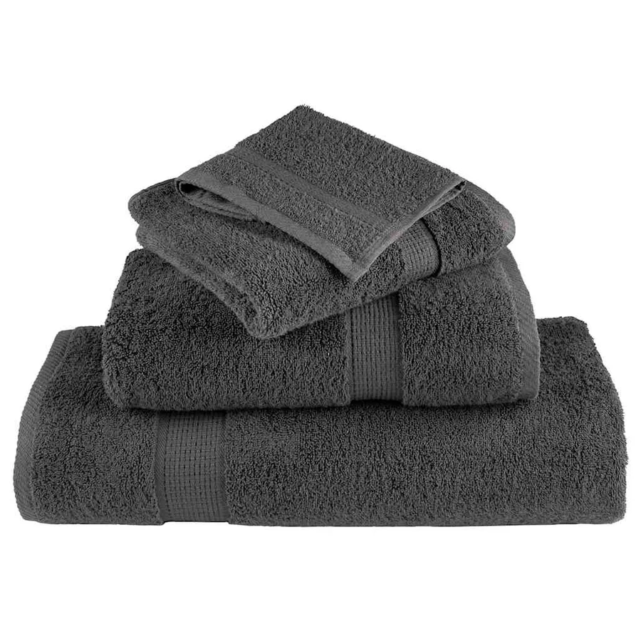 Serviettes de toilette premium SOLUND 50 pièces Anthracite 30 x 30 cm 600 g/m² - 4