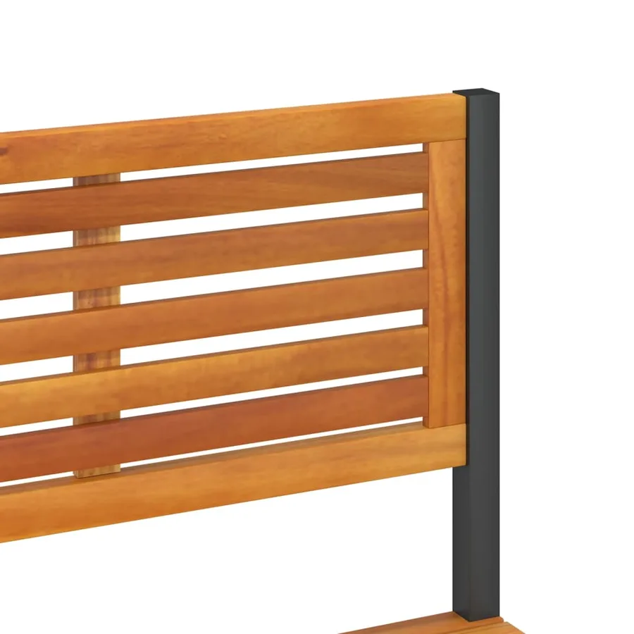 Table de travail de jardin bois d'acacia solide et acier - 7