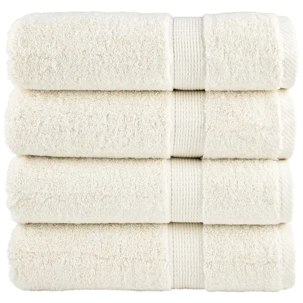 Serviettes de douche de qualité supérieure SOLUND 4 pcs crème