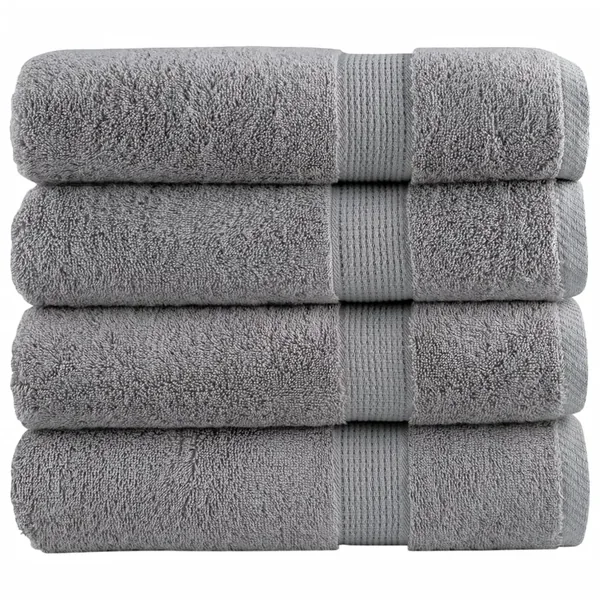 Serviettes de bain de qualité supérieure SOLUND 4 pcs gris