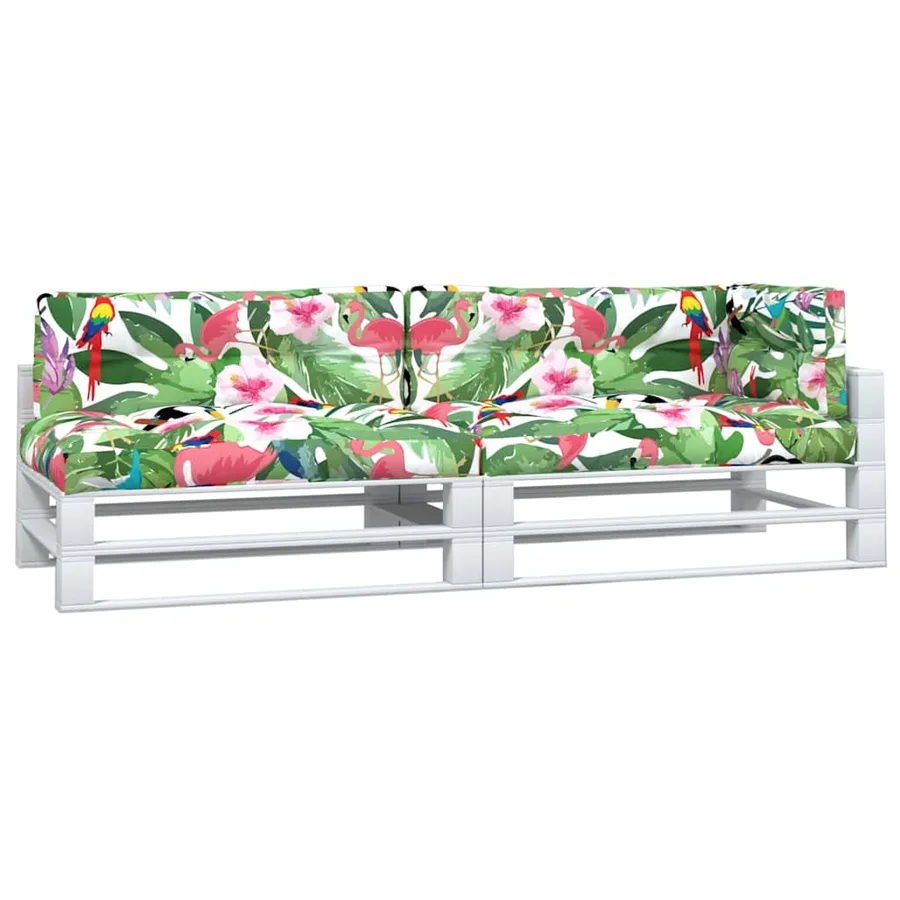 Coussins de palette lot de 5 multicolore tissu - 3