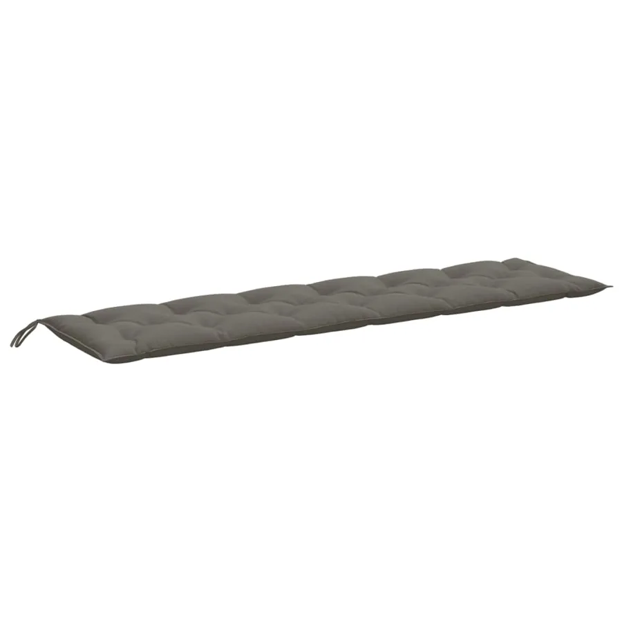 Coussins de banc de jardin lot de 2 gris foncé mélangé tissu - 5