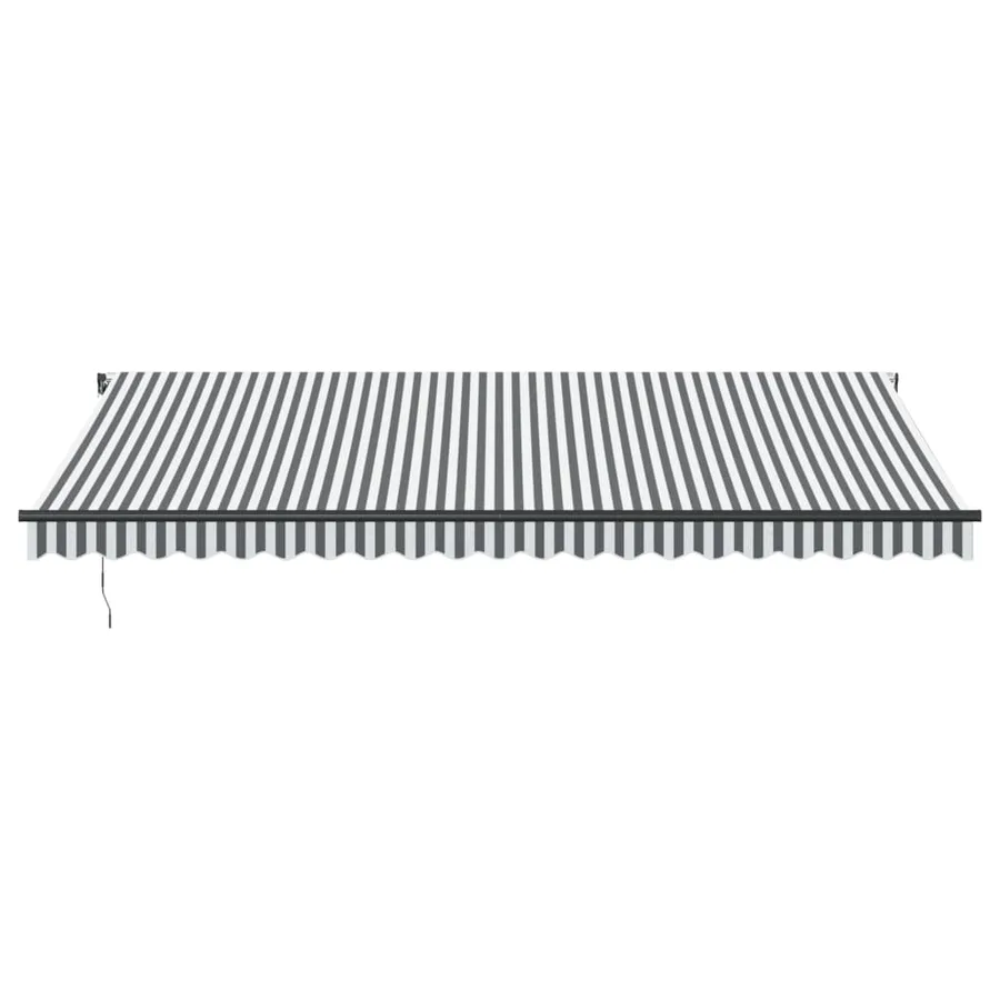 Auvent rétractable automatique anthracite et blanc 500x350 cm - 4