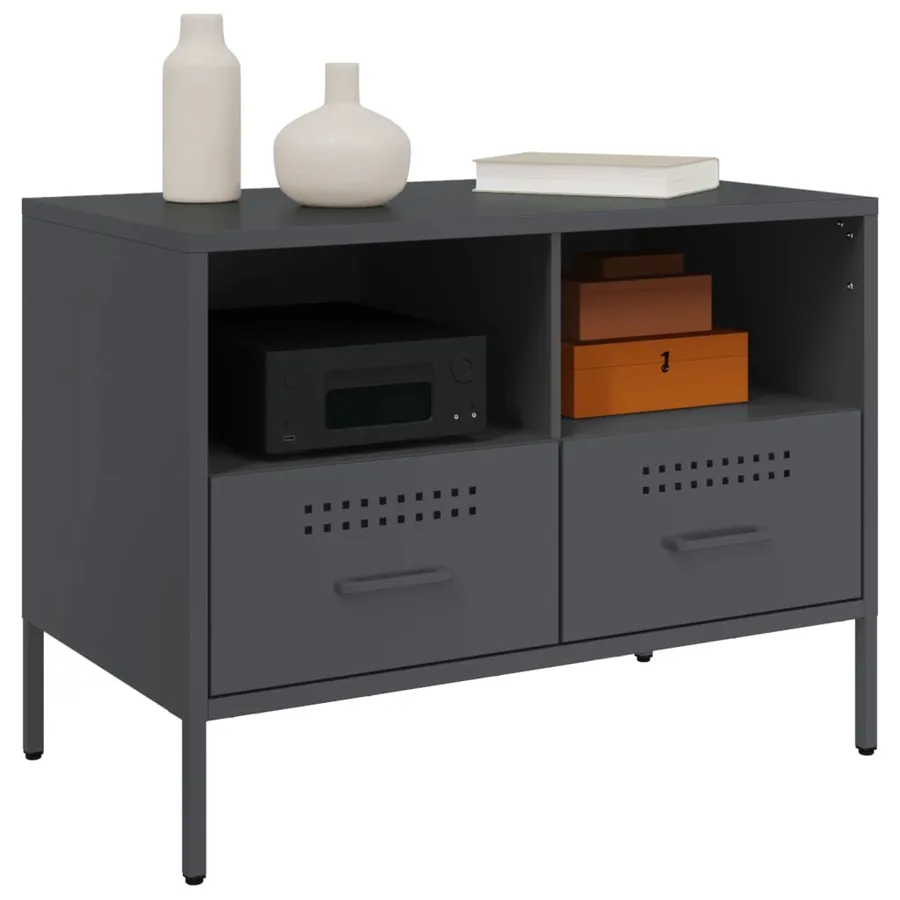 Meubles TV 2 pcs anthracite 68x39x50,5 cm acier - 4