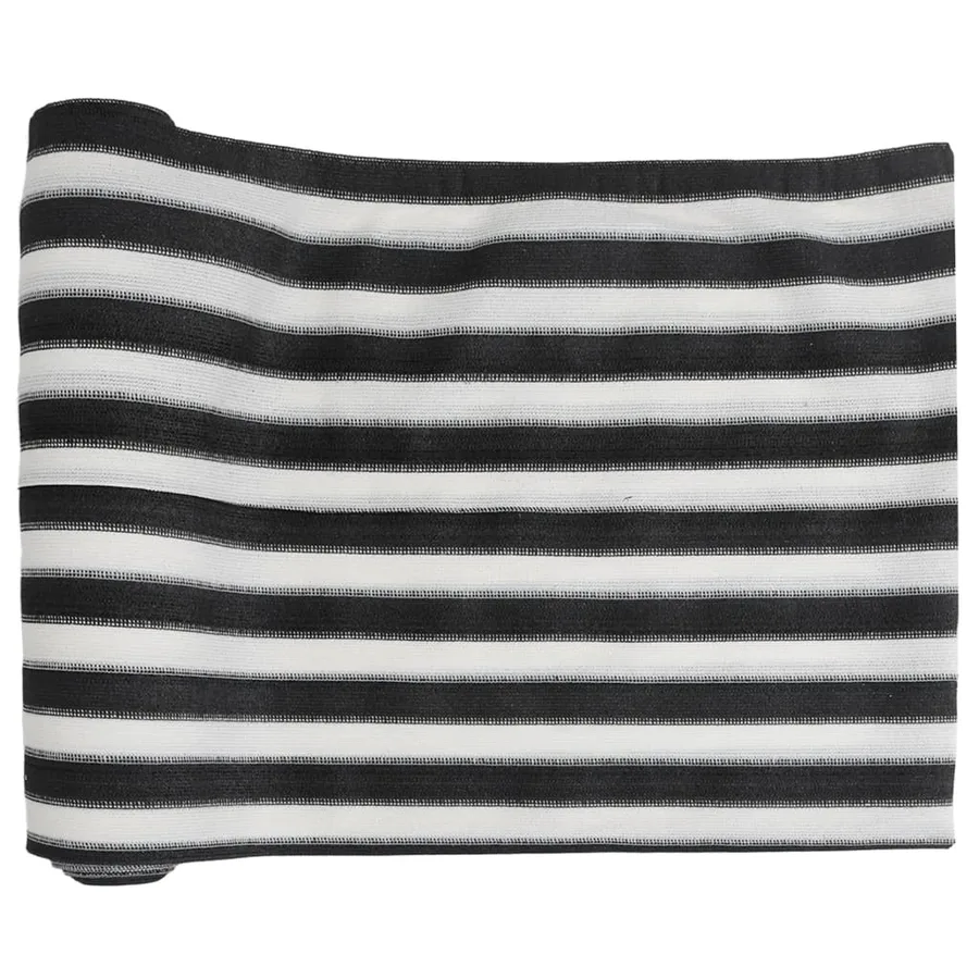Filet brise-vue anthracite et blanc 1x25 m PEHD 75 g/m² - 2
