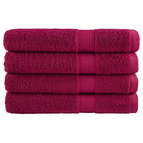 Serviettes de qualité supérieure SOLUND 4 pcs bordeaux 600 g/m²