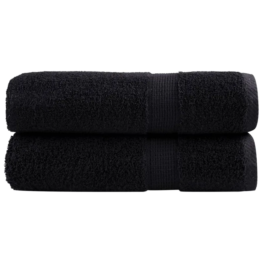 Serviettes de douche de qualité supérieure SOLUND 2 pcs noir