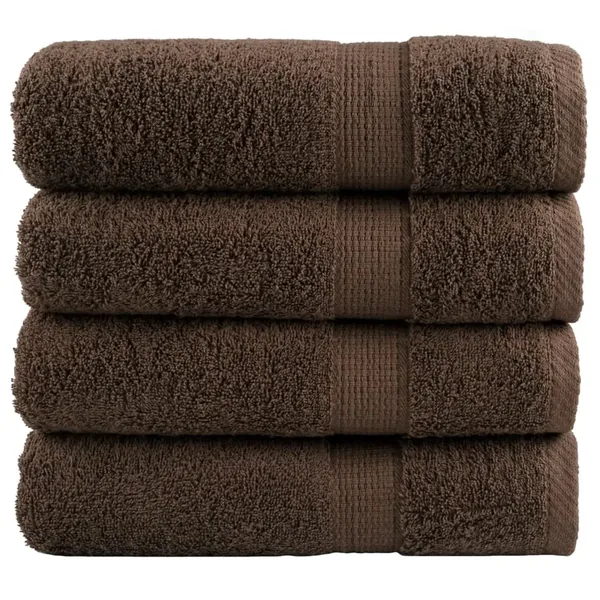 Essuie-mains de qualité supérieure SOLUND 4 pcs marron 600 g/m²