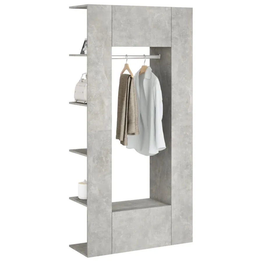Armoires de couloir 2 pcs gris béton bois d'ingénierie - 4