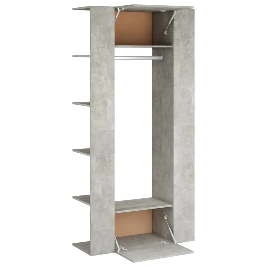 Armoires de couloir 2 pcs gris béton bois d'ingénierie - 9